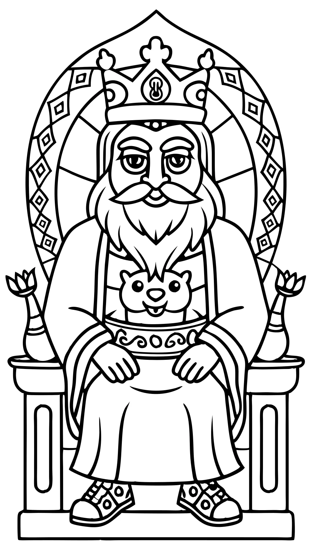 página para colorear de King Salomon